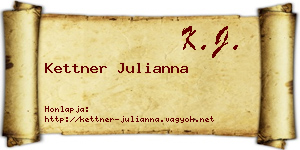 Kettner Julianna névjegykártya